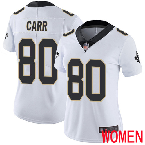 New Orleans Saints Limited White Women Austin Carr Road Jersey NFL Football 80 Vapor Untouchable Jersey